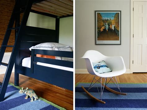 Modern Blue And Bunk Bed Boys Room Interior Design Ideas