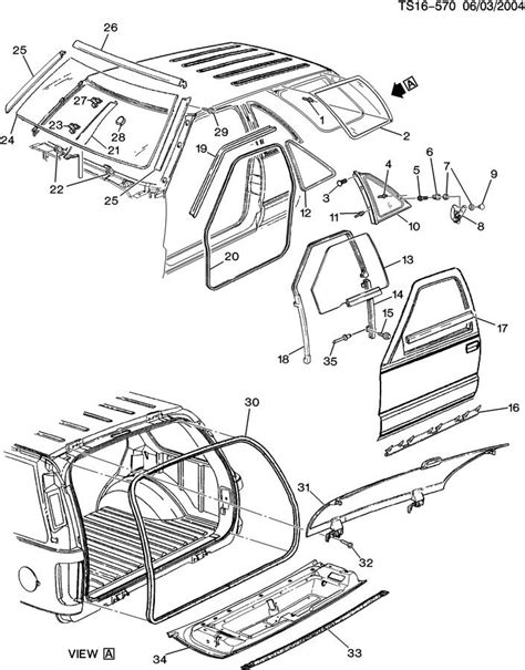 Chevy S10 Tailgate Parts Diagram