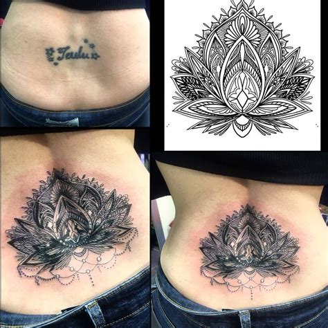 complicated low back tattoo girl back tattoos cover up tattoos tattoos for women