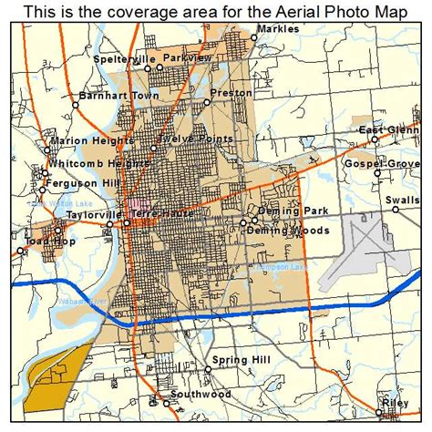 Aerial Photography Map Of Terre Haute In Indiana