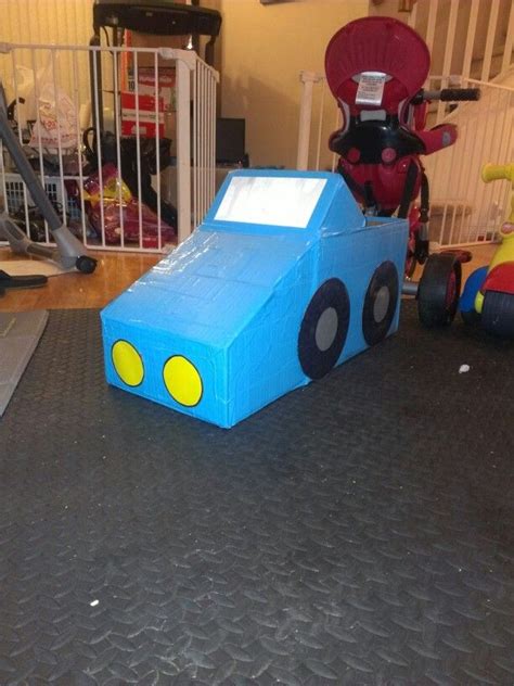 Remove as much of the tape as you can. My first cardboard box car with duct tape. | Cardboard box ...