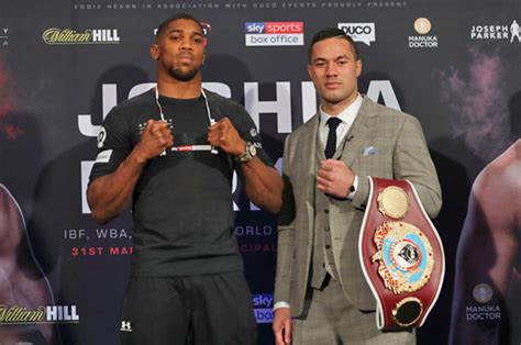 Anthony Joshua Vs Joseph Parker Weigh In What Time Does It Start How