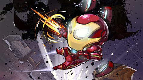 Iron Man Cartoon Marvel Art Wallpaper Hd Superheroes 4k