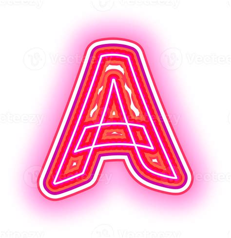 Pink Neon Letter A Logo 33553710 Png