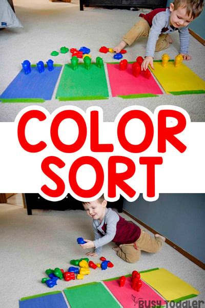 Color Sorting Activity For Toddlers Busy Toddler