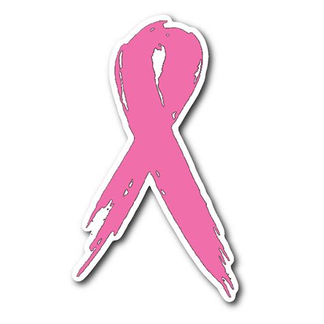 Pink Ribbon Sticker Combat Breast Cancer