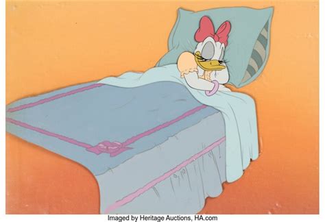 Sleepy Time Donald Daisy Duck Production Cels And Custom Backgrounds