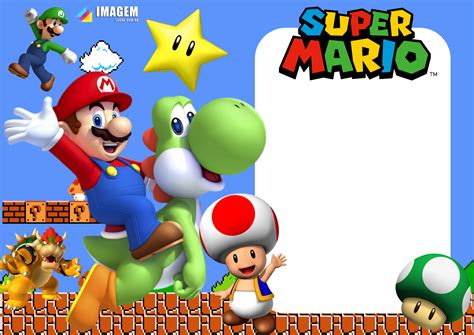 Super Mario Bros Moldura Imagem Legal Festa De Super Mario Festa