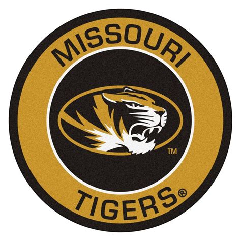 Ncaa University Of Missouri Gold Ft X Ft Round Area Rug Room