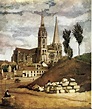 Katedrála v Chartres, Camille Corot | Cathedral, Chartres, Romanticism