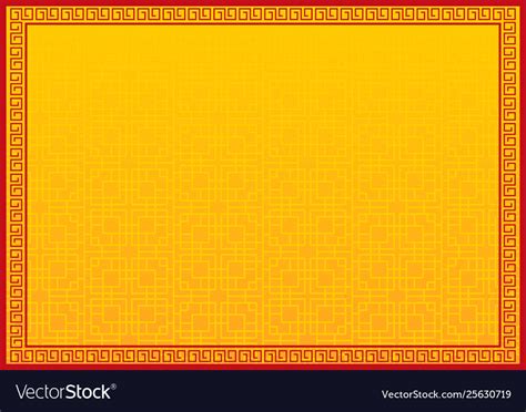 Yellow Chinese Square Abstract Background Vector Image