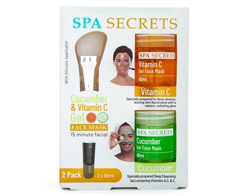 Spa Secrets Cucumber And Vitamin C Gel Face Mask Duo Set Nz