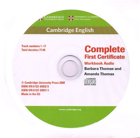Cambridge Complete First Certificate Fce Workbook With Answers And Audio