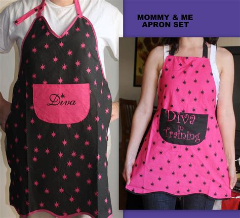 mommy and me diva and diva in training aprons set 2 items mother s day mommy and me