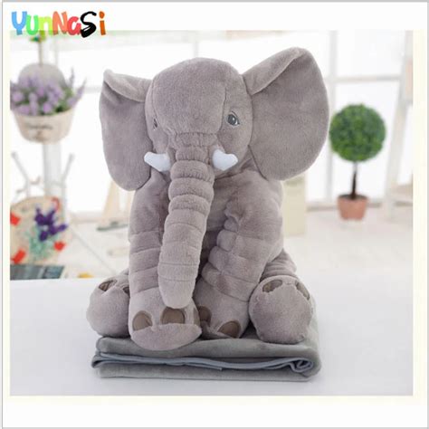 Yunnasi 60cm Pillow Elephant Plush Toys Sleeping Baby Stuffed Animal