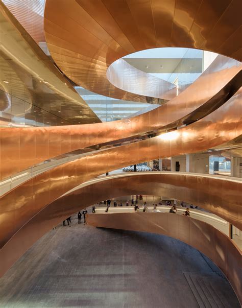 A 10 Ton Copper Staircase Designed By Cebra Floats Above Copenhagens