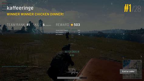 Player Unknown S Battlegrounds Winner Winner Chicken Dinner