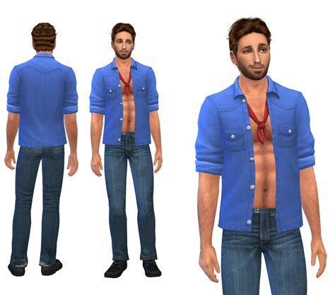 Mod The Sims Male Shirt Neck Tie Edit