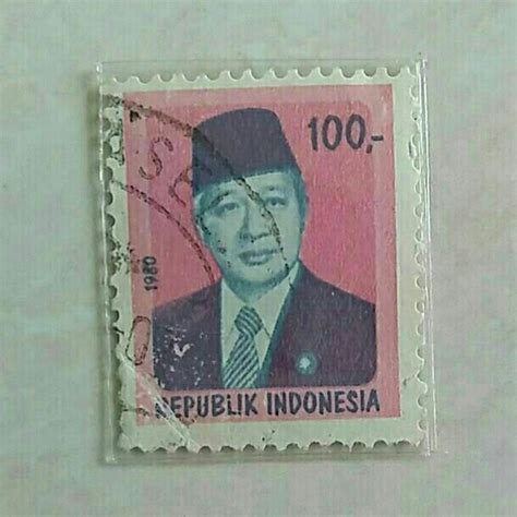 Jual Ad Perangko Indonesia 1980 Presiden Soeharto 100 Rupiah Used