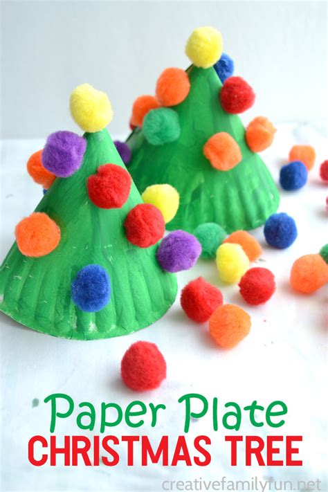 Paper Plate Christmas Tree Kids Craft Kreativní Rodinná Zábava Hb Railway