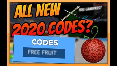 Here's the list including all the working codes we can find. ALL *NEW* Blox Fruits codes! *2020* ROBLOX - YouTube