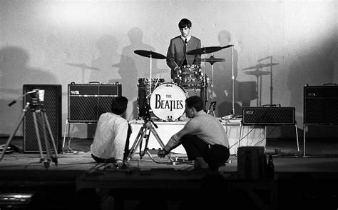 Ringo With His Ludwig Drum Kit And Film Crew The Beatles Ringo Starr Beatles Pictures