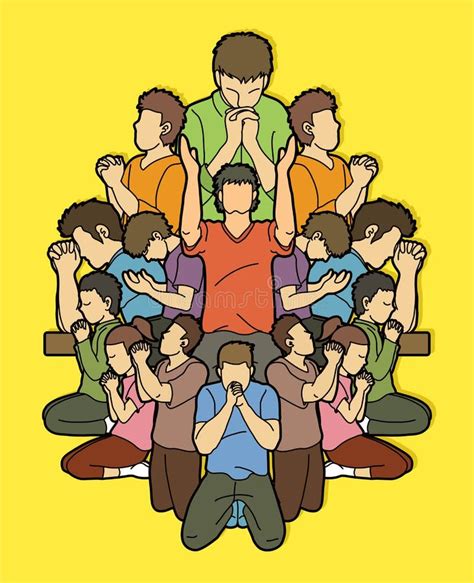 Group Of People Praying Clipart