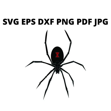 Black Widow Spider Svg Clipart Scary Insect Digital Download Etsy Israel