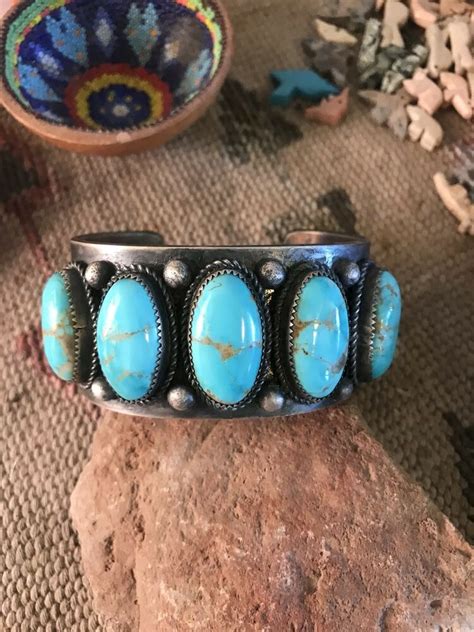 It Is Made Of Sterling Silver And Turquoise The Bracelet Is Signed By