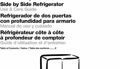 Kenmore Elite 10644422600 User Manual SIDE BY REFRIGERATOR Manuals And