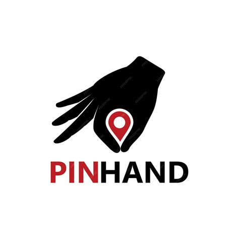 Premium Vector Pin Hand Logo Template Design