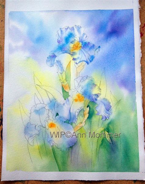 Ann Mortimers Painting Blog Irises Update Painting Blog Watercolor