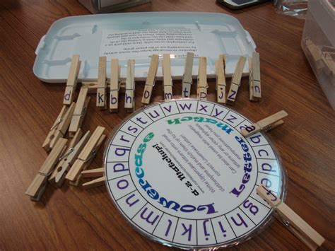 Alphabet Wheel Match Lower To Lower Clothespins Have The Letters