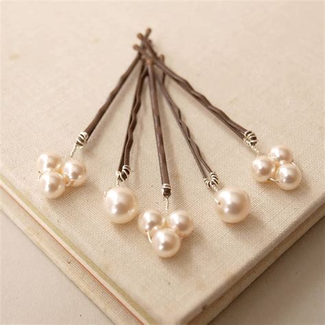 Bliss Ivory Pearl Bridal Hair Pins By Jewellery Made By Me
