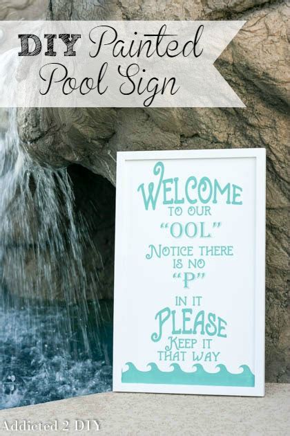 Do it yourself pool paint. DIY Painted Pool Sign - Pretty Handy Girl