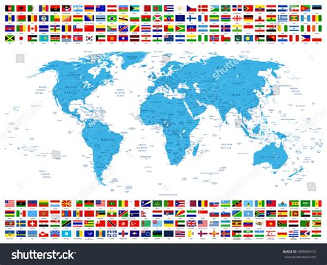 All Country Flags World Map All 库存矢量图（免版税）589946378 Shutterstock