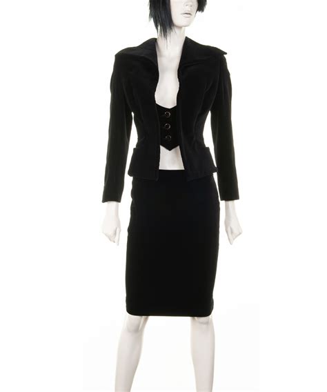 Vivienne Westwood Couture London Black Velvet Skirt Suit Vivienne Westwood Artlistings