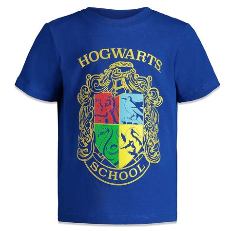 Harry Potter Hogwarts Toddler Boys Short Sleeve T Shirts 3 Pack Blue