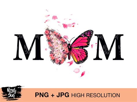 Watercolor Mom Design Butterfly Flowers Mother S Day Design By Lovely