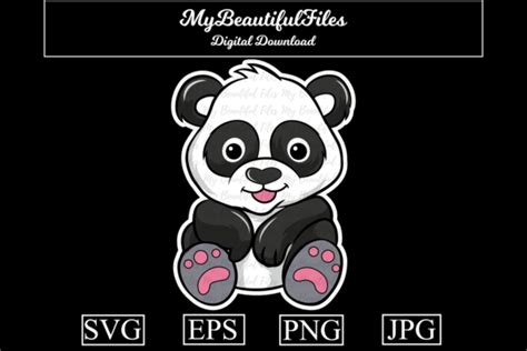 Panda Cartoon Illustration Graphic By Mybeautifulfiles · Creative Fabrica