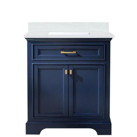 Design Element Milano In W X In D Bath Vanity In Blue With