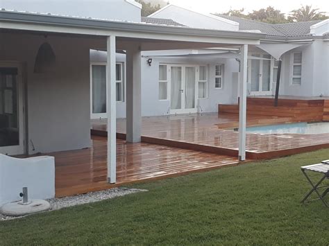 Garapa Wooden Pool Deck Recently Completed Cape Decking And Fencing