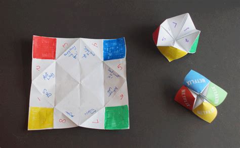 Bekkies Wonderland How To Make An Origami Fortune Teller