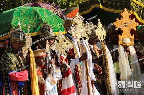 Ethiopia Lalibela Timkat Festival Every Year On January 19 Stock