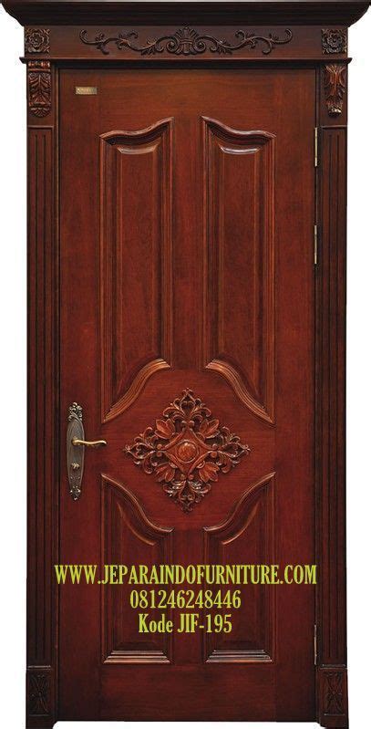 Pintu kayu solid (kuat, awet, tapi harga tinggi). Harga Pintu Kamar Single Semi Ukir Kayu Jati | Desain ...