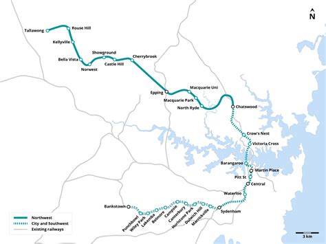 Sydney New Metro Line Map