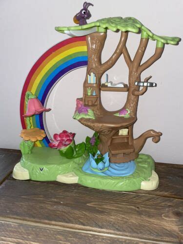 Disney Tinkerbell Fairy Playset Toys Treehouse Jakks 2010 Rainbow Fairies House
