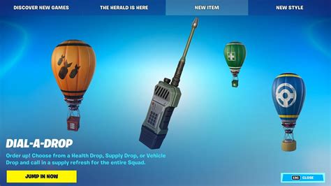 New Fortnite Dial A Drop Item Added In Latest Update