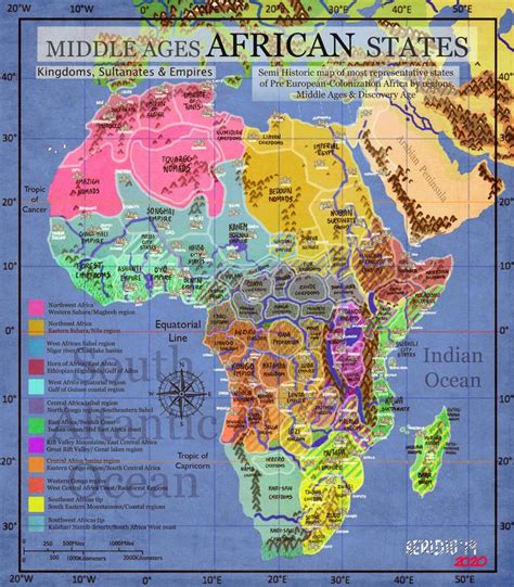Ancient African States Map Medievaldiscovery Age By Seridio Red On