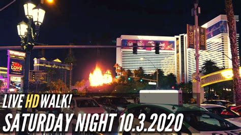 Las Vegas Strip At Night Livestream Walk 1032020 Strip Down